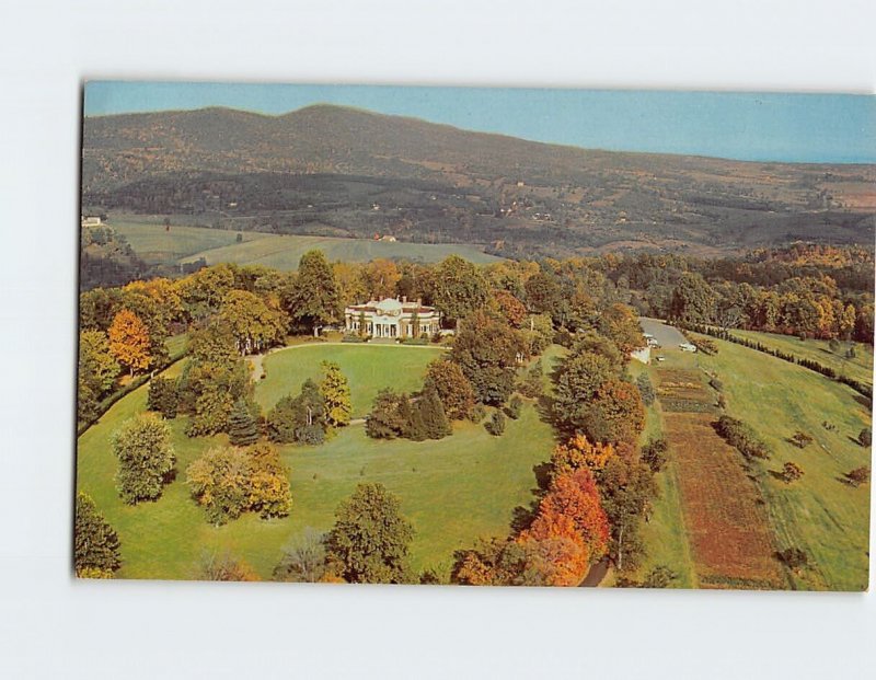 Postcard Air View, Monticello, Charlottesville, Virginia