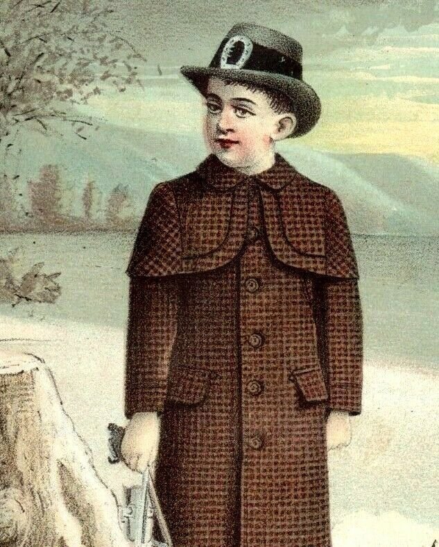 1880s A.W. Mann Alpine Overcoat Boys' & Children's Clothing Broadway NY #5H