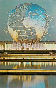 Modern Postcard New York World's Fair Unisphere 1964 1965 Night Scene