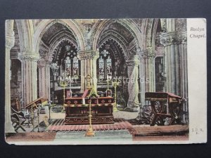 Scotland ROSLYN Rosslyn CHAPEL ALTER c1909 Postcard by J.R.R.E.