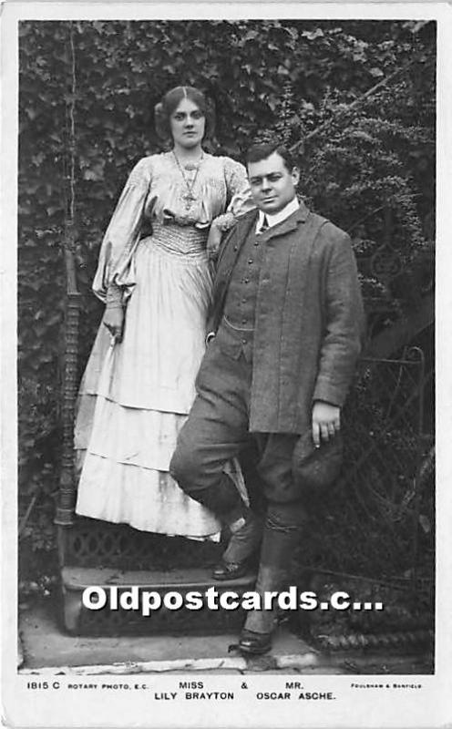 Miss Lily Brayton & Mr Oscar Asche Theater Actor / Actress 1907 