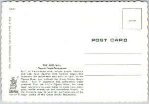 The Old Mill Pigeon Forge Tennessee TN Hand Hewn Pines Hemlock Oak Postcard