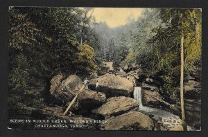 Men on Huge Rocks in Middle Creek Waldens Ridge Chattanooga TN Used c1912