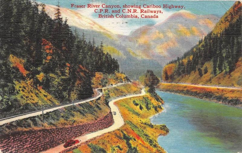 B5070 Fraser river Canyon showing highway B C