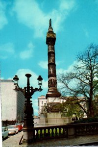 VINTAGE CONTINENTAL SIZE POSTCARD THE CONGRESS COLUMN BRUSSELS BELGIUM