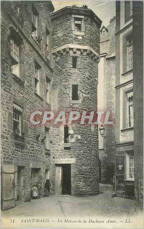 Postcard Old 71 St Malo home of the Duchess Anne