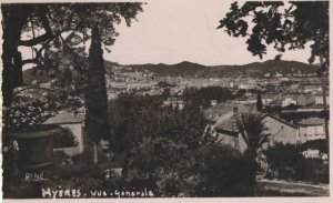 Hyeres Aerial French Real Photo Old Postcard