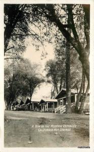 1920s Tulare County Modern Cottages California Hot Springs RPPC Postcard 2071