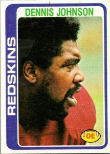 1978 Topps Football Card Dennis Johnson Washington Redskins sk7439