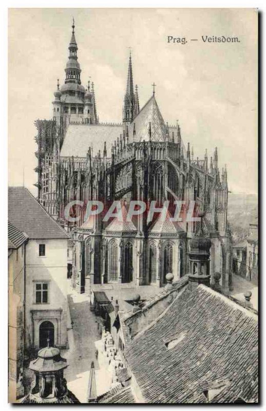 Old Postcard Prag Veitsdom