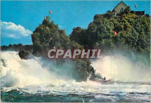 Postcard Modern Rheinfall mit Schloss Laufen