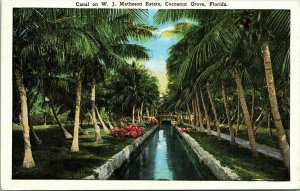 Cancal WJ Matheson Estate Cocoanut Grove FL Florida WB Postcard VTG UNP Vintage 