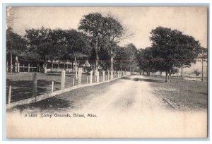 c1905 Camp Grounds Dirt Road Biloxi Mississippi MS Rotograph Antique Postcard 