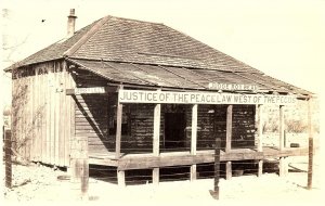 1930s JUDGE ROY BEAN JUSTICE OF THE PEACE LAW WEST OF PECOS RPPC POSTCARD P1196