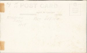 Post Office Kinistino Saskatchewan SK Wagon Car c1948 RPPC Postcard G13 *as is