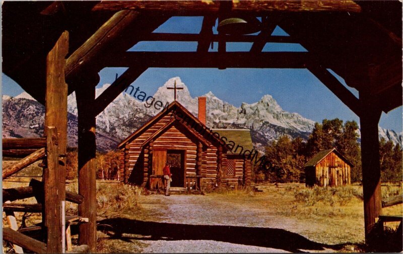 Church of the Transfiguration Jackson Hole Wyoming Postcard PC346