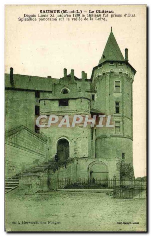 Old Postcard Saumur Chateau