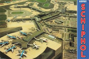 Amsterdam Netherlands~Schiphol Airport Aerial View in 1982 Postcard