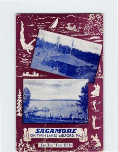 Postcard For The Fun Of It, Sagamore On Twin Lakes, Milford, Pennsylvania