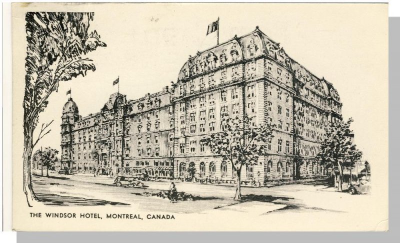 Montreal, Quebec, Canada Postcard, View Of Windsor Hotel