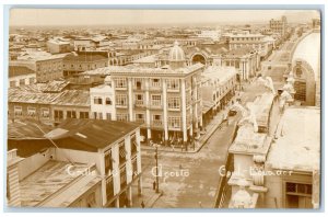 c1940's August 10 Street Guayaquil Guayas Ecuador RPPC Photo Postcard