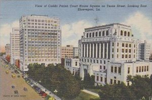 Louisana Shreveport View Of Caddo Parish Court House Square On Texas Street L...