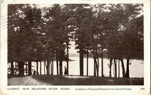 Harpswell Sound from Gurnet House, New Meadows River ME Vintage Postcard Q38