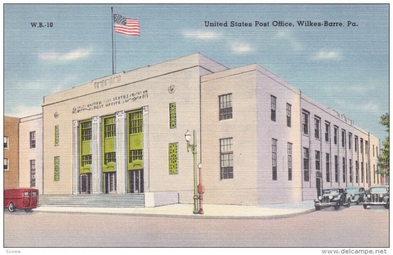 Post Office , WILKES-BARRE , Pennsylvania , 30-40s