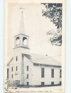 Pre-1980 ISLAND POND CHURCH SCENE Brighton Vermont VT L5571