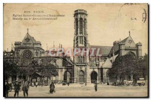 Old Postcard Paris Saint Germain l'Auxerrois Church hall of the First District