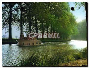 Postcard Modern Landscapes of Languedoc trip on the Canal du Midi