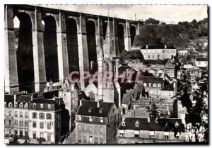 Old Postcard Morlaix Finistere picturesque area of ??St Melaine near the viaduct