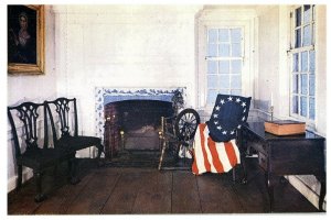 Betsy Ross House Birthplace Old Glory Flag Postcard