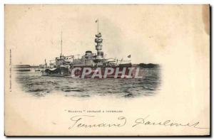 Postcard Old Boat Magenta Breastplate a turret