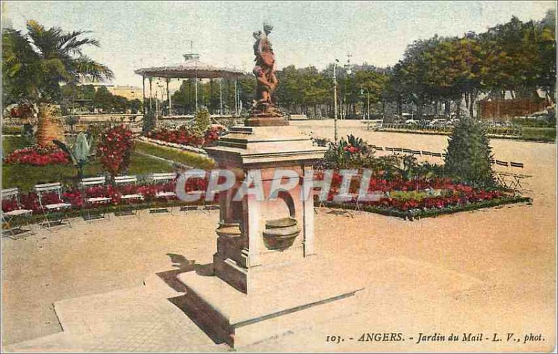 Old Postcard Angers Jardin du Mail