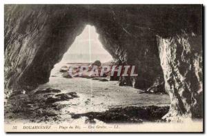 Old Postcard Douarnenez Rice A Cave Beach