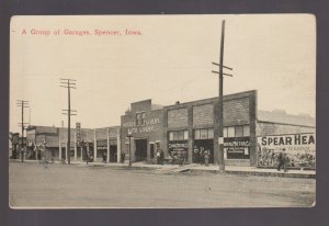 Spencer IOWA c1912 MOORE'S AUTO LIVERY Stable GARAGE Ewing Motor Car Co. IA