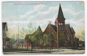 Presbyterian Church Marinette WI 1912 postcard