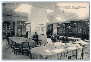 Saint-Maixent-l'École France Postcard Military School The Library c1910