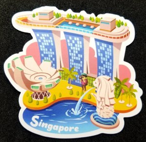 [AG] P172 Singapore Tourism Building Marina Bay Sands (postcard) *odd shape *New