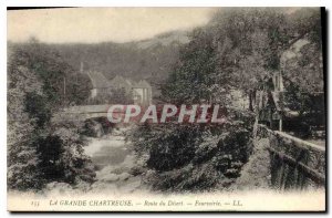 Old Postcard La Grande Chartreuse Desert Road Fourvoirie