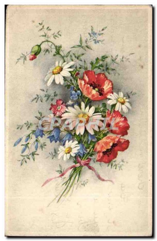 Old Postcard Fantasy Flowers