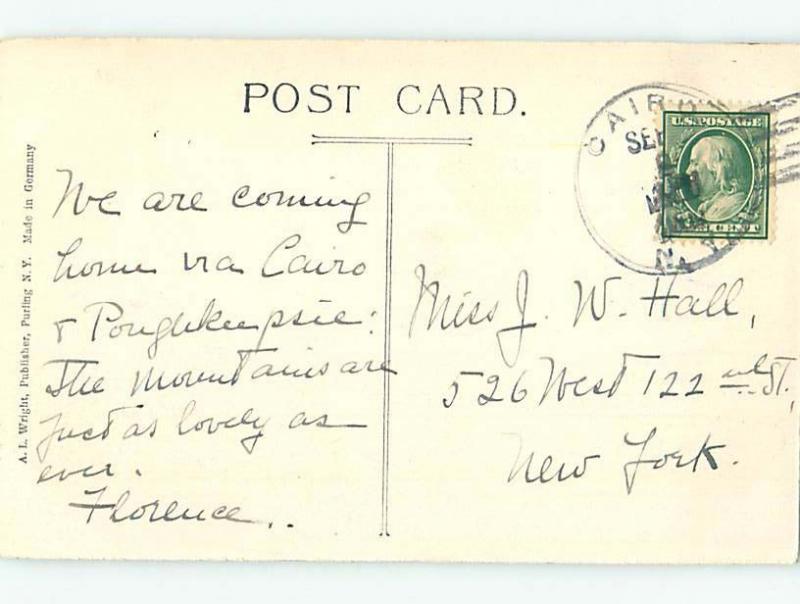 Divided-Back RUSTIC SCENE Catskill Mountains - Kingston & Poughkeepsie NY hk4098