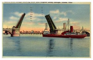 Postcard BRIDGE SCENE Toledo Ohio OH AR6800