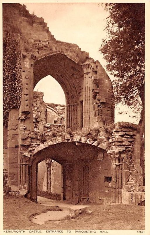 Kenilworth Castle, Entrance to Banqueting Hall United Kingdom, Great Britain,...