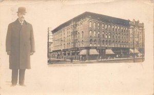 J85/ Grand Rapids Michigan RPPC Postcard c1910 Pantlind Hotel Bank Man 149