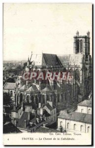 Old Postcard Troyes The Bedside De La Cathedrale