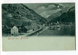 3108868 Gruss aus Fluelen Switzerland FLUELEN MOONLIGHT Vintage