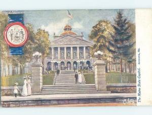 Unused Divided-Back STATE CAPITOL BUILDING Augusta Maine ME G1399