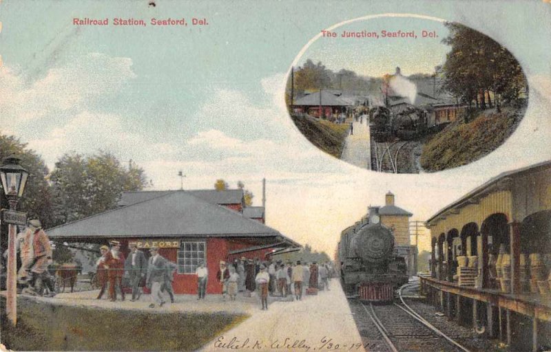 Seaford Delaware Railroad Station and Junction Vintage Postcard AA5563